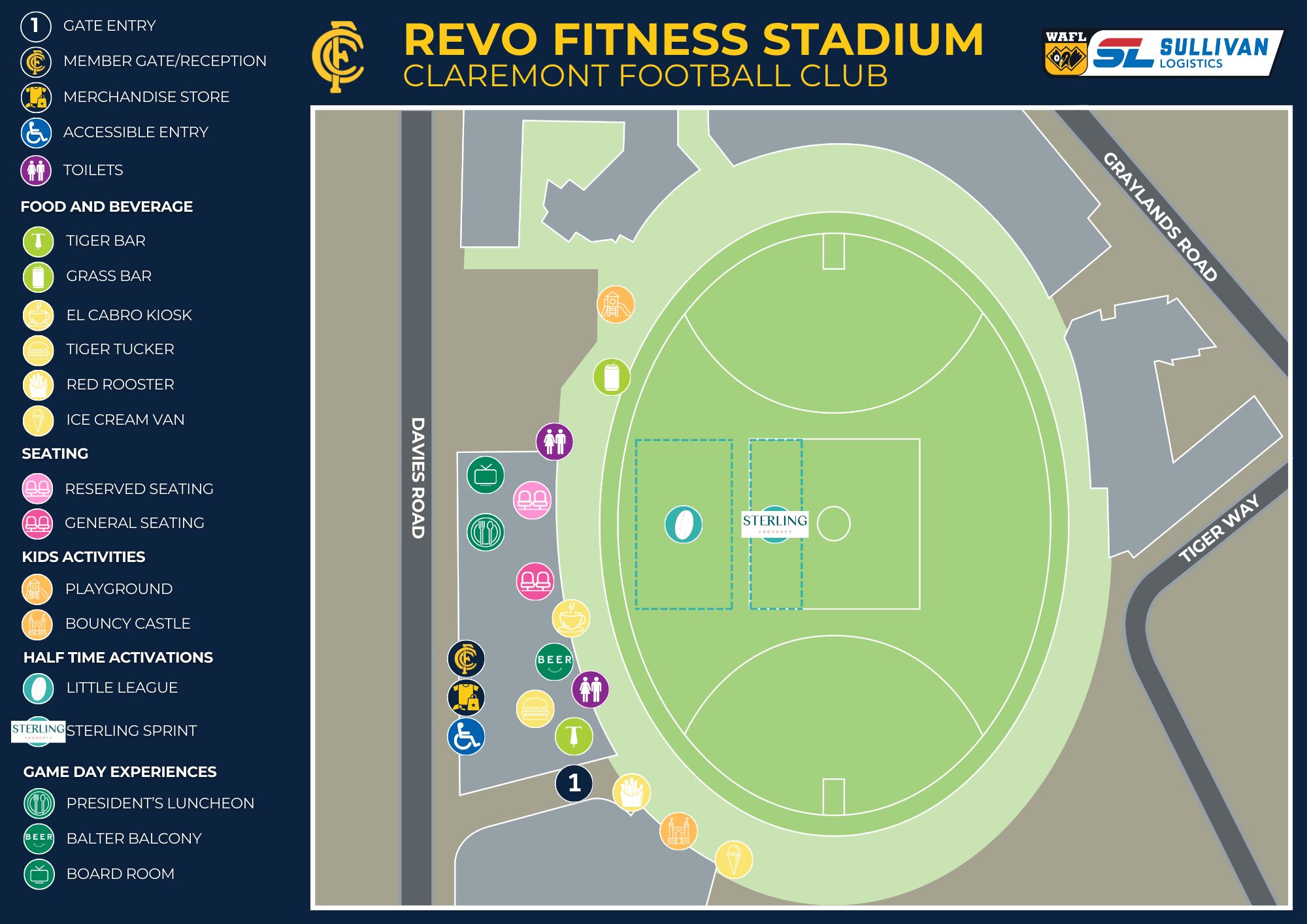 REVO FITNESS STADIUM MAP